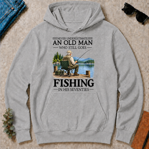An Old Man Who Still Goes Fishing In His Seventies