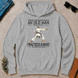 An Old Man Who Still Pratices Karate In His Sixties - sport-grey - HS2D-SportGrey