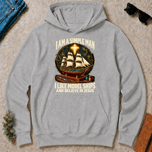 I Like Model Ships & Believe In Jesus - sport-grey - HS2D-SportGrey