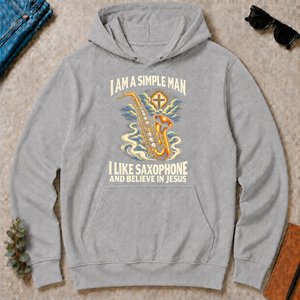 I Like Saxophone & Believe In Jesus - sport-grey - HS2D-SportGrey