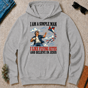 I Like Flying Kites And Believe In Jesus - sport-grey - HS2D-SportGrey
