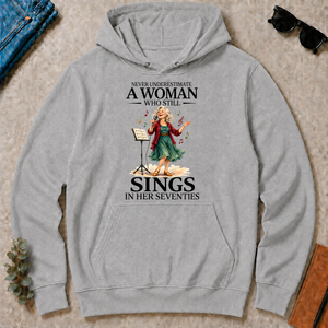 Funny A Woman Still Sings In Her Seventies - sport-grey - HS2D-SportGrey