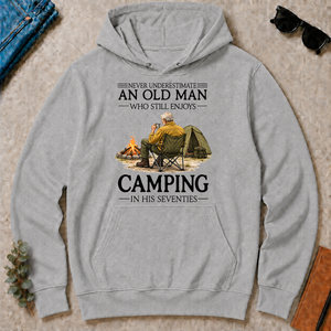 An Old Man Who Still Enjoys Camping In His Seventies - sport-grey - HS2D-SportGrey