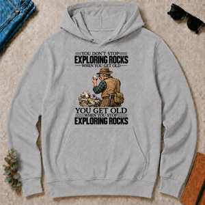 Vintage You Get Old When You Stop Exploring Rocks - sport-grey - HS2D-SportGrey