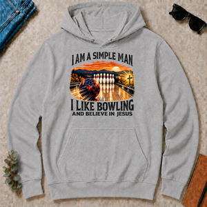 I Am Simple Man I Like Bowling - sport-grey - HS2D-SportGrey
