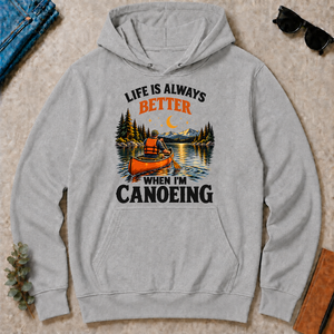 Retro Life Is Always Better When I Am Canoeing - sport-grey - HS2D-SportGrey