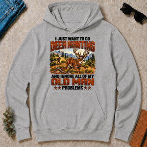 I Just Want To Go Deer Hunting - sport-grey - HS2D-SportGrey