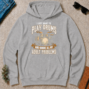 Vintage I Just Want To Play Drums - sport-grey - HS2D-SportGrey