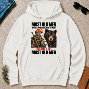 Bear Hunting Most Old Men Would Have Given Up By Now - white - HS2D-White