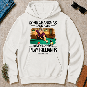 Real Grandmas Play Billards - white - HS2D-White