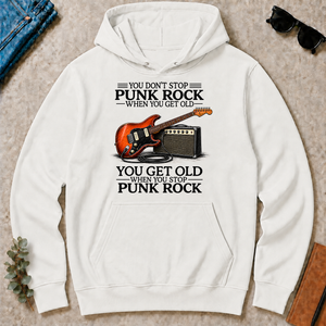 Don't Stop Playing Punk Rock Vintage Art - white - HS2D-White