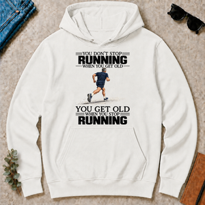 Vintage You Get Old When You Stop Running - white - HS2D-White