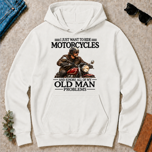 I Just Want To Ride Motorcycle - white - HS2D-White