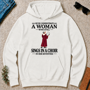 A Woman Still Sings In A Choir In Her Seventies - white - HS2D-White