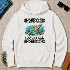 Don't Stop Snorkeling Vintage Art - white - HS2D-White