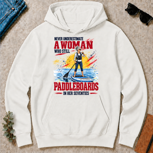 A Woman Still Paddleboards In Her 70s - white - HS2D-White