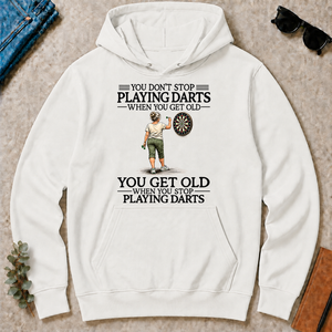 Don't Stop Playing Darts - white - HS2D-White