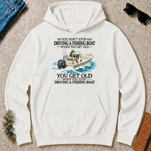 Don't Stop Driving Fishing Boat - white - HS2D-White