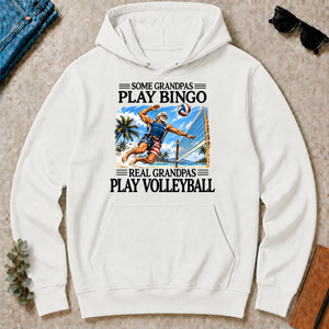 Some Grandpas Play Bingo Real Grandpas Play Volleyball - white - HS2D-White