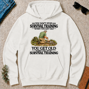 Don't Stop Survival Training Vintage Art - white - HS2D-White