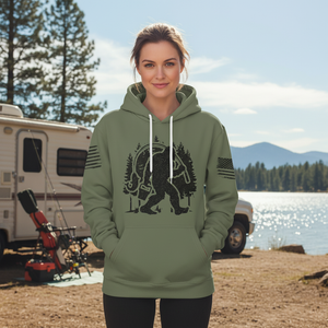 Forest Bigfoot Fishing All Over Print Shirt