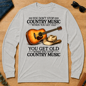 Don't Stop Playing Country Music Vintage Art - ash - LST2D-Ash