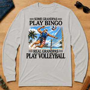 Some Grandpas Play Bingo Real Grandpas Play Volleyball - ash - LST2D-Ash