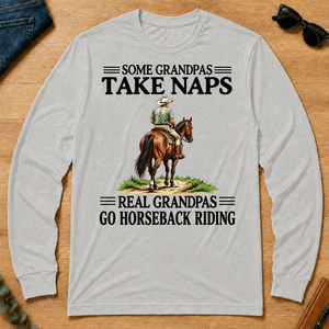 Real Grandpas Go Horseback Riding Vintage - ash - LST2D-Ash