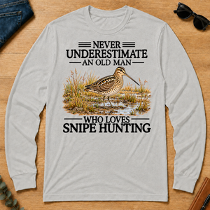 Never Underestimate An Old Man Who Loves Snipe Hunting - ash - LST2D-Ash