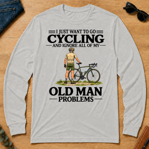 I Just Want To Go Cycling Vintage Men - ash - LST2D-Ash