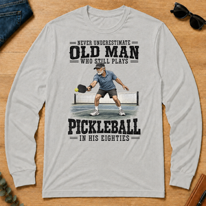 Old Man Plays Pickleball In His Eighties - ash - LST2D-Ash