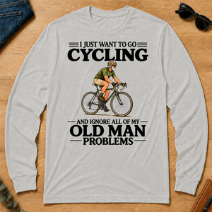 I Just Want To Go Cycling Vintage - ash - LST2D-Ash