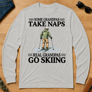 Real Grandpas Go Skiing Vintage - ash - LST2D-Ash