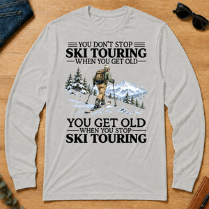 Don't Stop Ski Touring Vintage Art - ash - LST2D-Ash