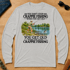 Don't Stop Crappie Fishing Vintage - ash - LST2D-Ash
