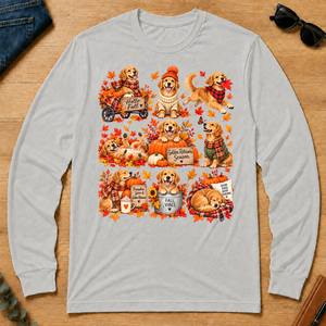 Golden Retriever Hello Fall - ash - LST2D-Ash