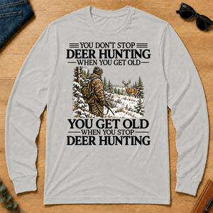Don't Stop Deer Hunting Man Snow - ash - LST2D-Ash