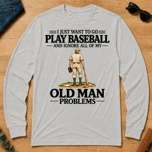 I Just Want To Play Baseball Vintage - ash - LST2D-Ash