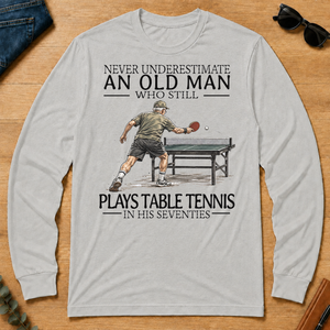 An Old Man Who Still Plays Table Tennis In His Seventies - ash - LST2D-Ash
