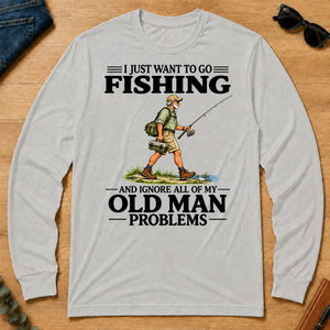 I Just Want To Go Fishing Vintage - ash - LST2D-Ash
