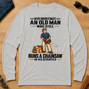An Old Man Still Runs A Chainsaw In His 70s - ash - LST2D-Ash