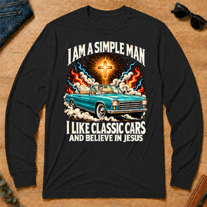 I Like Classic Cars & Believe In Jesus - black - LST2D-Black