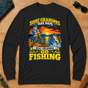Real Grandpas Go Fishing - black - LST2D-Black