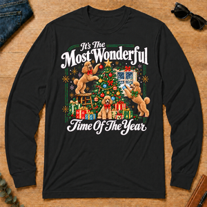 Wonderful Christmas Poodle - black - LST2D-Black