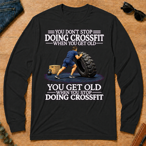 Old Man Don't Stop CrossFit - black - LST2D-Black