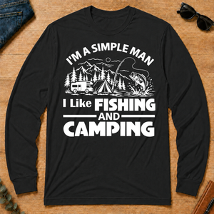 I Like Fishing And Camping - black - LST2D-Black