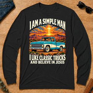 I Like Classic Trucks & Believe In Jesus - black - LST2D-Black