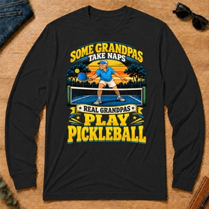 Real Grandpas Play Pickleball - black - LST2D-Black