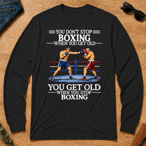 Old Man Don't Stop Boxing - black - LST2D-Black