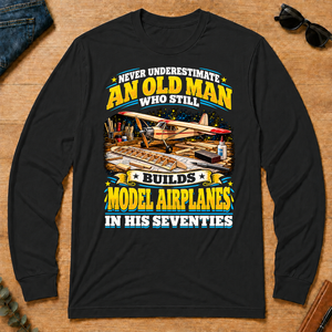 Yellow An Old Man Still Builds Model Airplanes In His Seventies - black - LST2D-Black